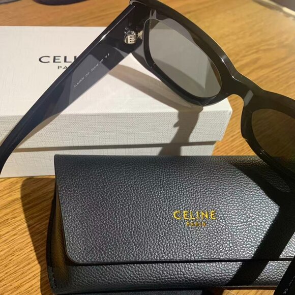 CELINE Rectangle Black Sunglasses - Picture 6 of 9